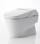 Heated toilet removes the need for toilet paper