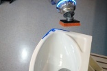 Washbasin-cleaning robot can imitate human motions